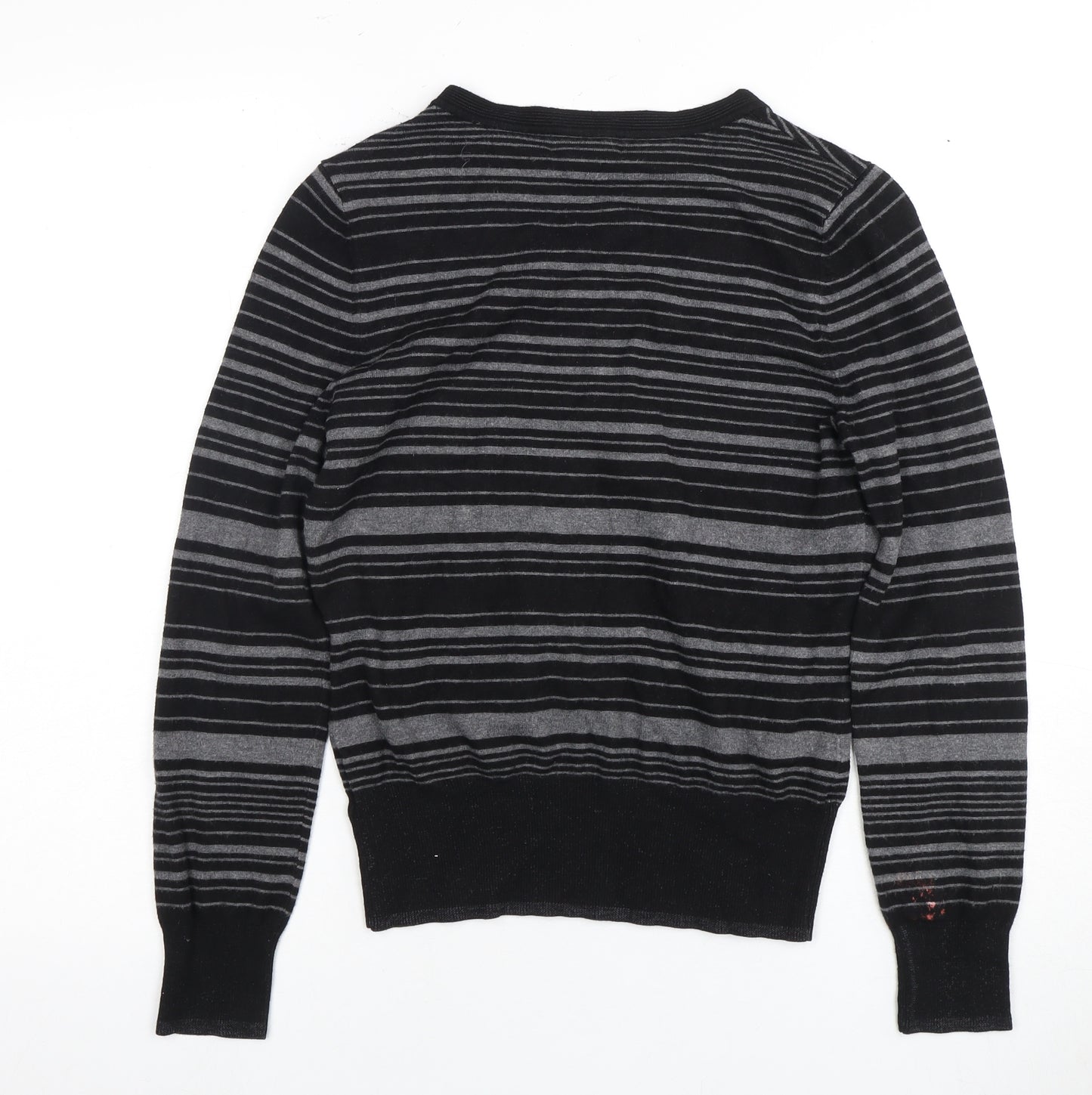 Debenhams Women's Black Striped Pullover Jumper Size 12