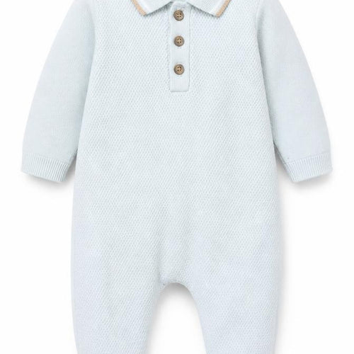 Next Unisex Baby Blue Knit Babygrow 0-3 Months