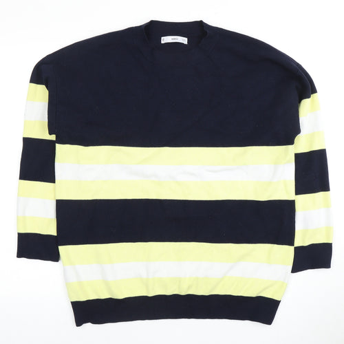 MNG Women's Striped Pullover Jumper Multicoloured Size 14