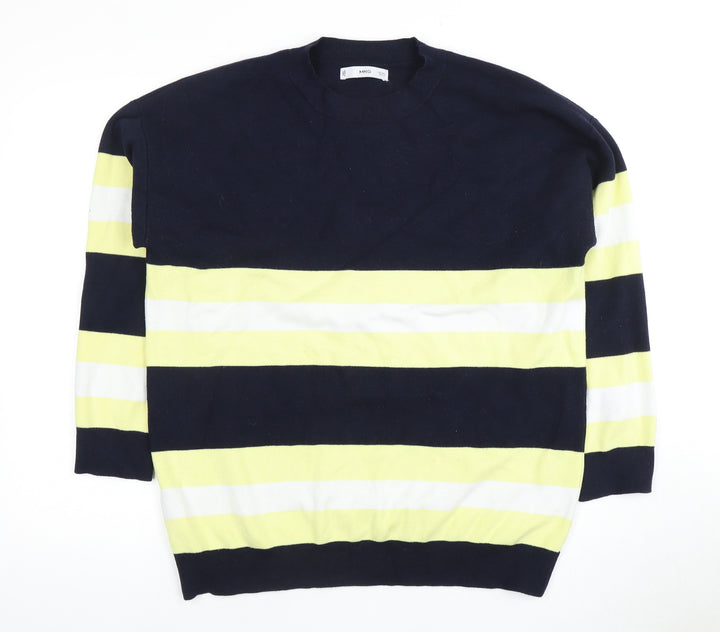 MNG Women's Striped Pullover Jumper Multicoloured Size 14