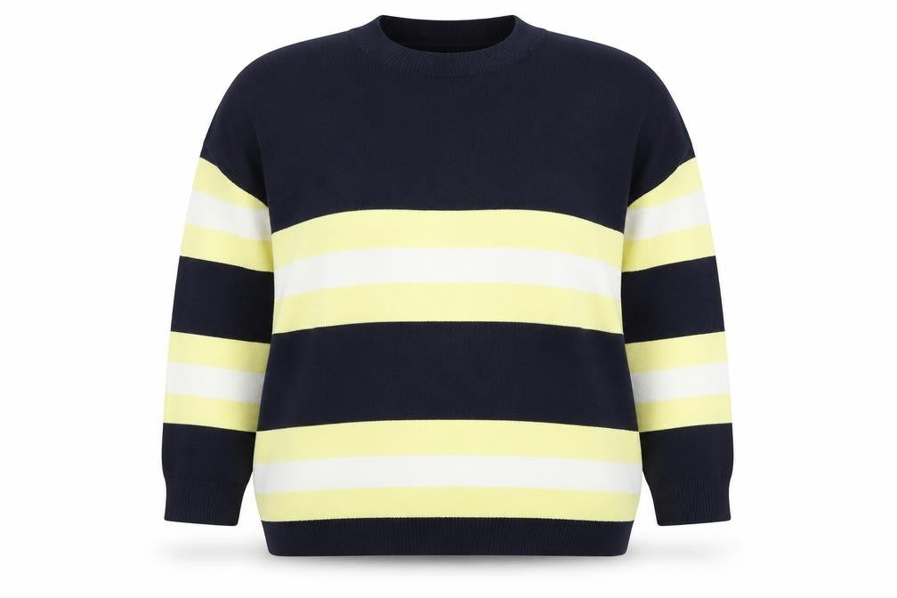 Front view of Mango Women's Striped jumper Multicoloured, size 14