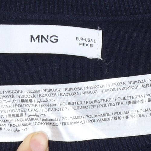 MNG Women's Striped Pullover Jumper Multicoloured Size 14