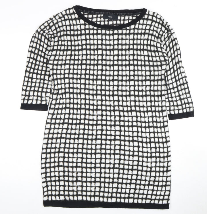 Next Women's Black Geometric Dress, Size 16