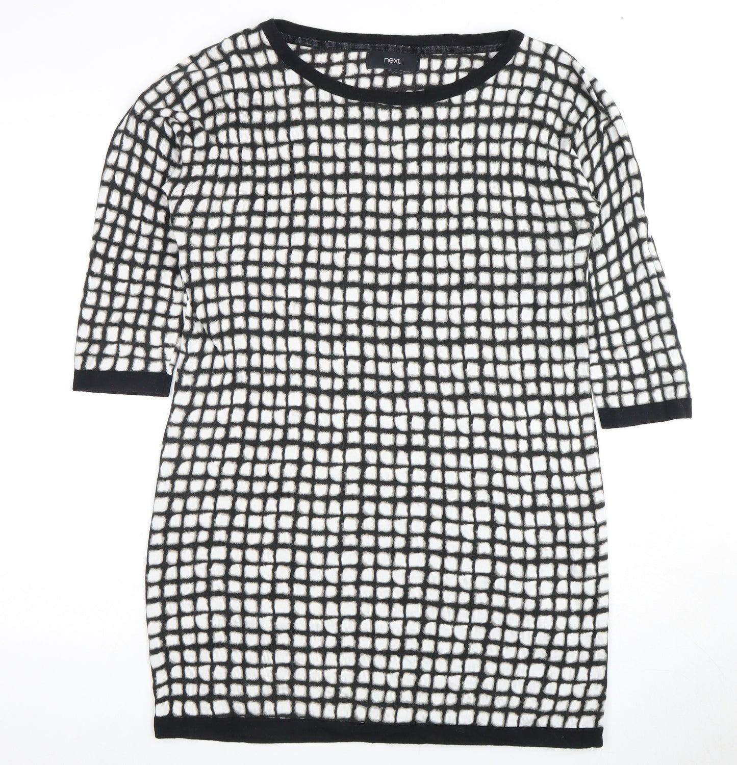 Next Women's Black Geometric Dress, Size 16