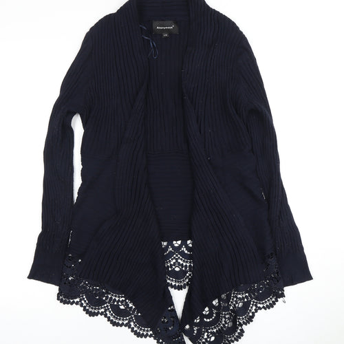 Anonymous Women's Blue Knit open Front Cardigan S/M