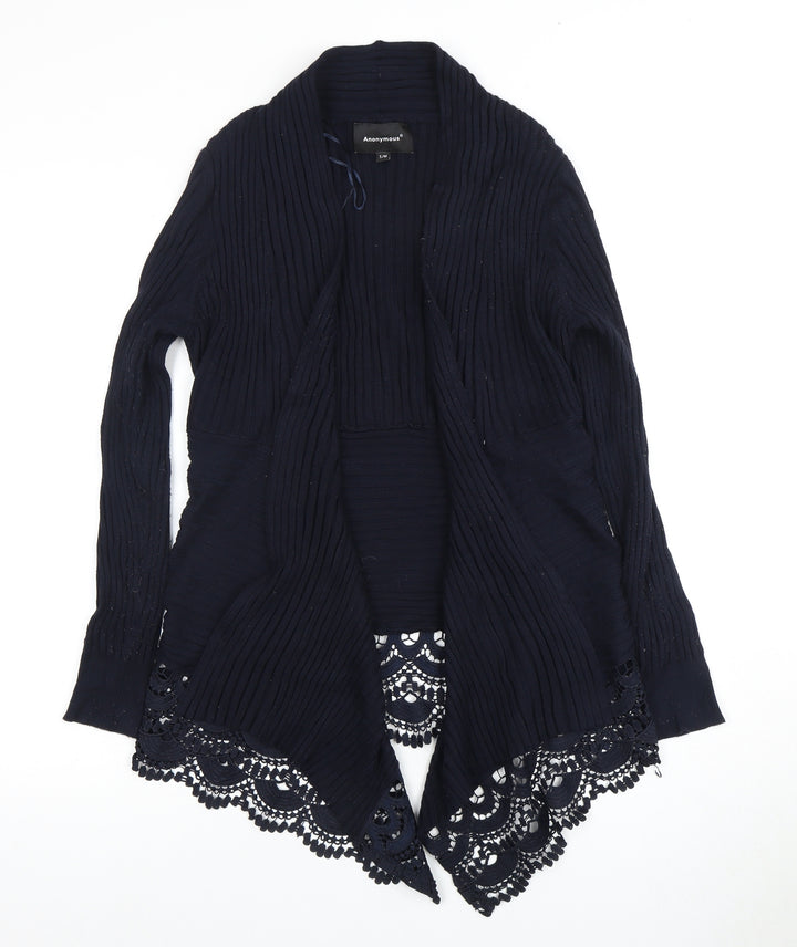 Anonymous Women's Blue Knit open Front Cardigan S/M