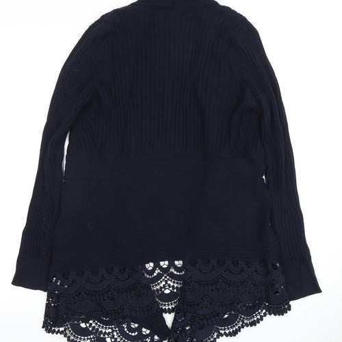 Anonymous Women's Blue Knit open Front Cardigan S/M