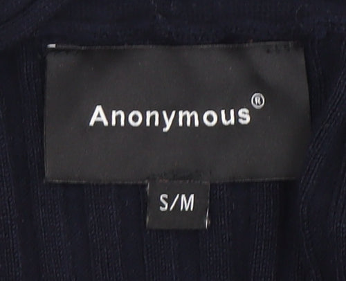 Anonymous Women's Blue Knit open Front Cardigan S/M