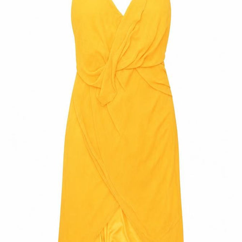 ASOS Women's Yellow Dress, Size 10, Sleeveless Strappy