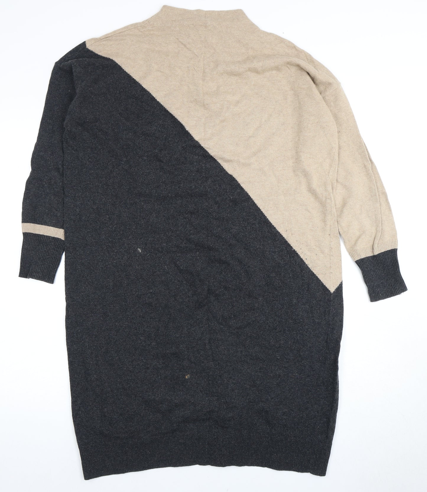 Monsoon Women's Beige Black Knit Dress - Size L