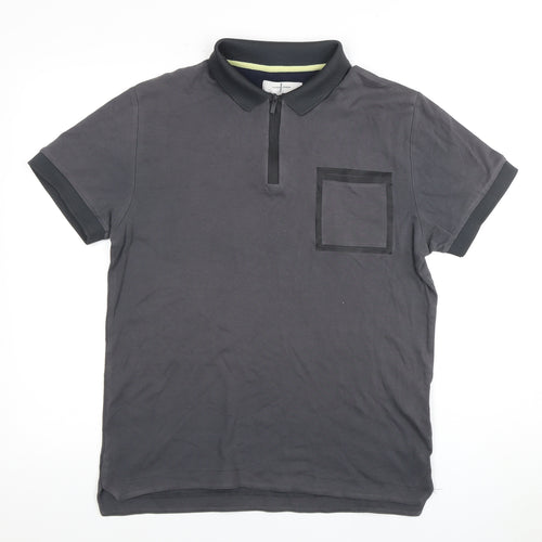 Jasper Conran Men's Grey Polo, M, Relaxed Modern Style