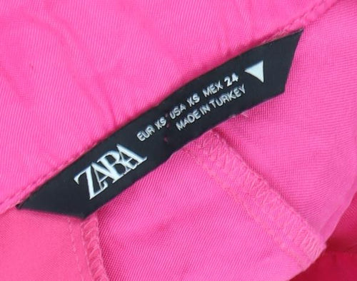 Zara Women's Pink Trousers Size 4