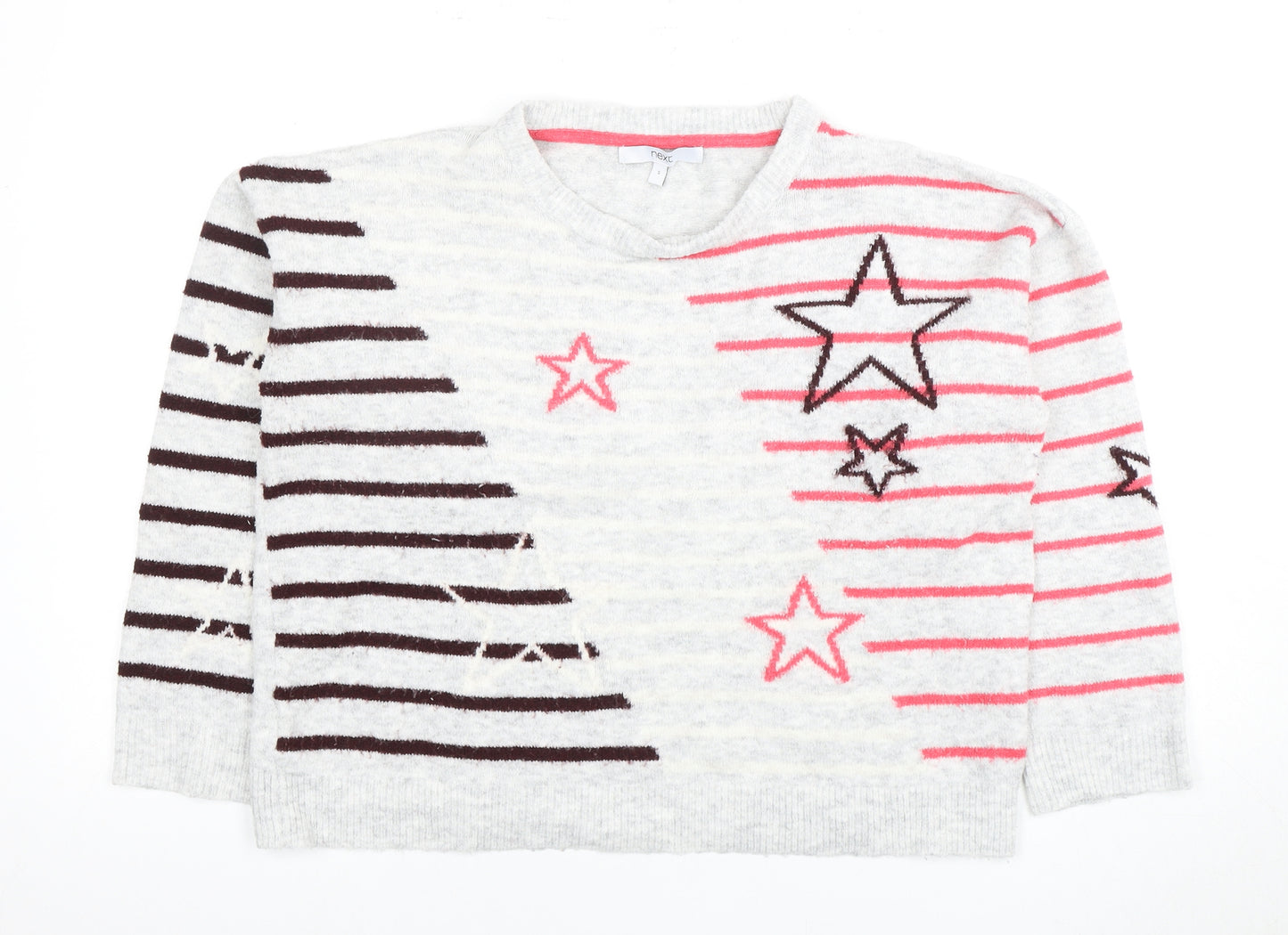 Next Women's Multicoloured Star Pullover Jumper S