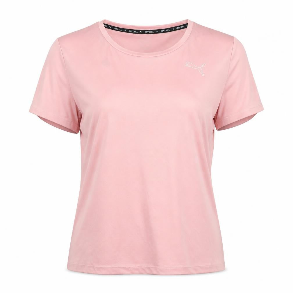 Front view of Puma Women's Pink XL Activewear T-Shirt