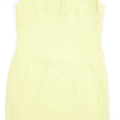 August Silk Women's Yellow Sheath Dress Size 12