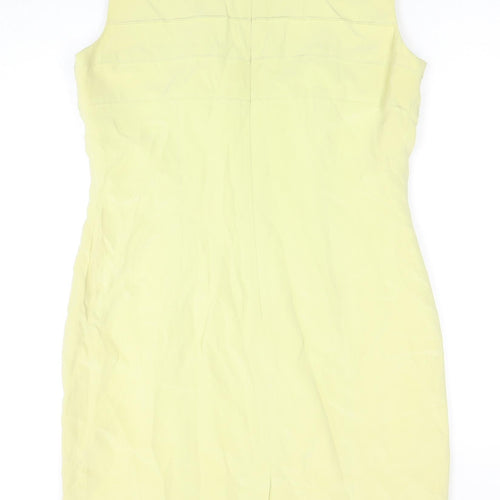 August Silk Women's Yellow Sheath Dress Size 12