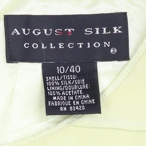August Silk Women's Yellow Sheath Dress Size 12
