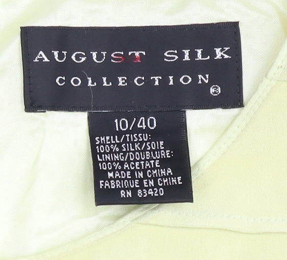 August Silk Women's Yellow Sheath Dress Size 12
