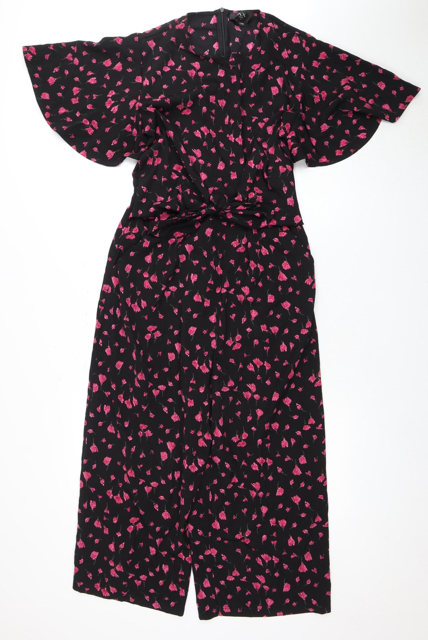 AX Paris Women's Black Floral Jumpsuit Size 14