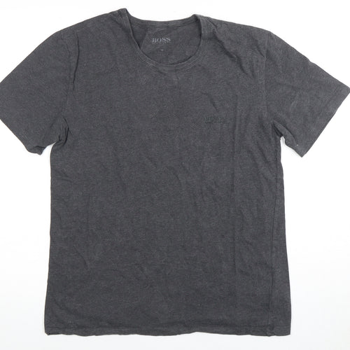 Boss Men's Grey Crew Neck T-Shirt M