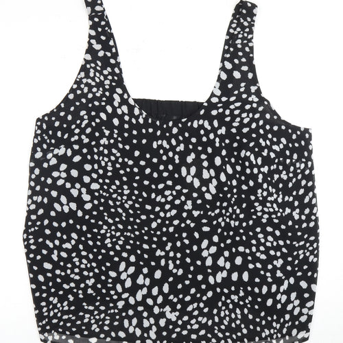 Anthology Women’s Black Animal Print Tank Top Size 24
