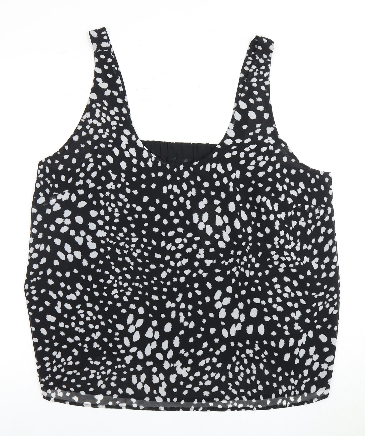 Anthology Women’s Black Animal Print Tank Top Size 24