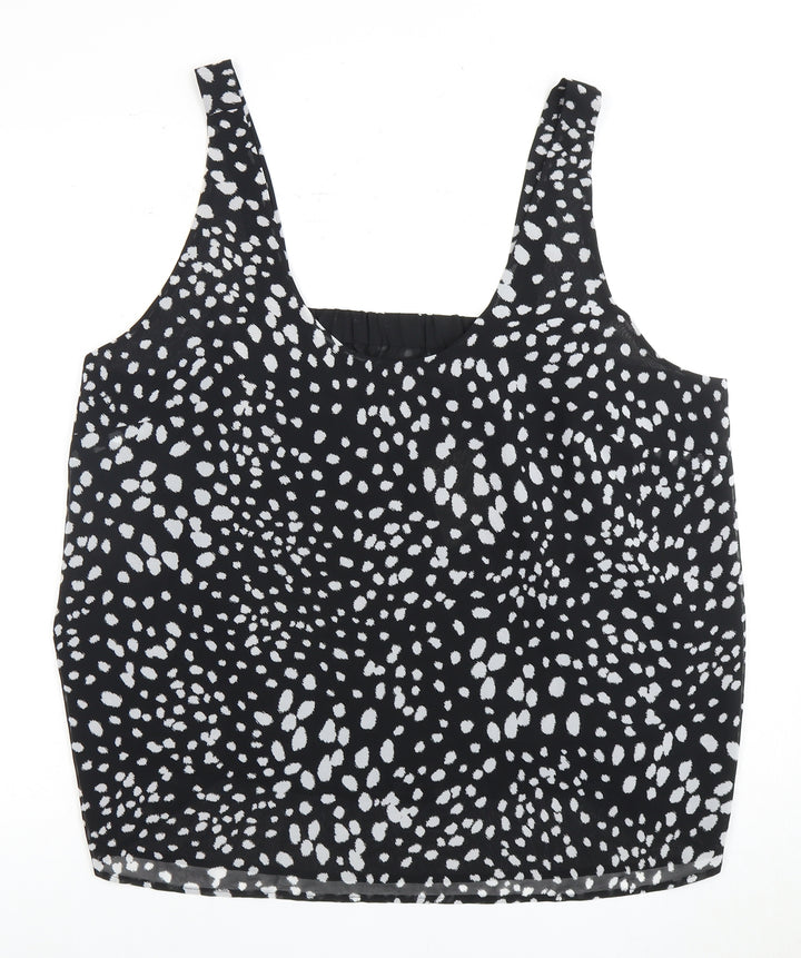 Anthology Women’s Black Animal Print Tank Top Size 24