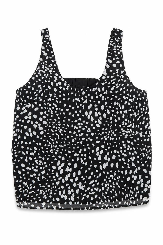 Anthology Women’s Black Animal Print Tank Top Size 24