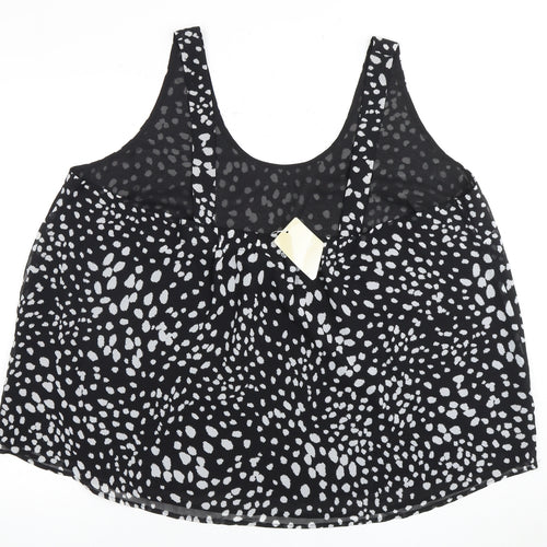 Anthology Women’s Black Animal Print Tank Top Size 24