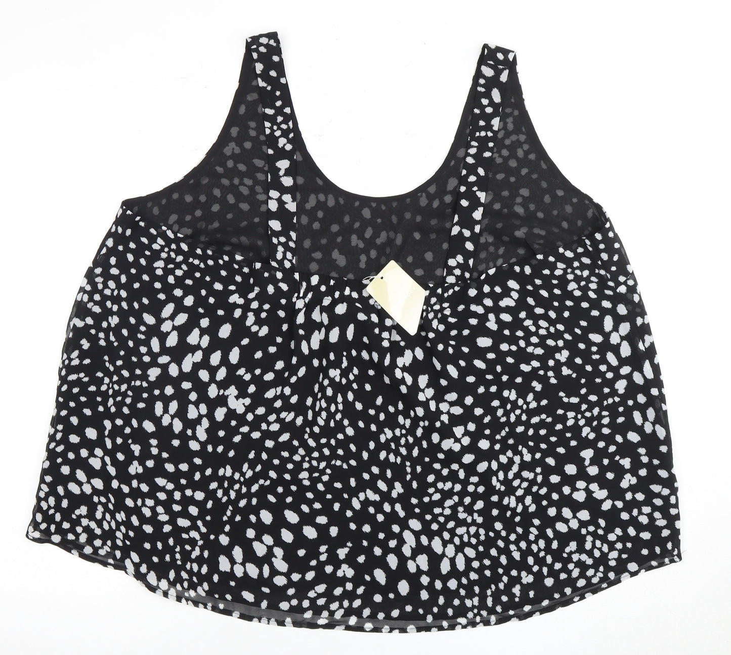 Anthology Women’s Black Animal Print Tank Top Size 24