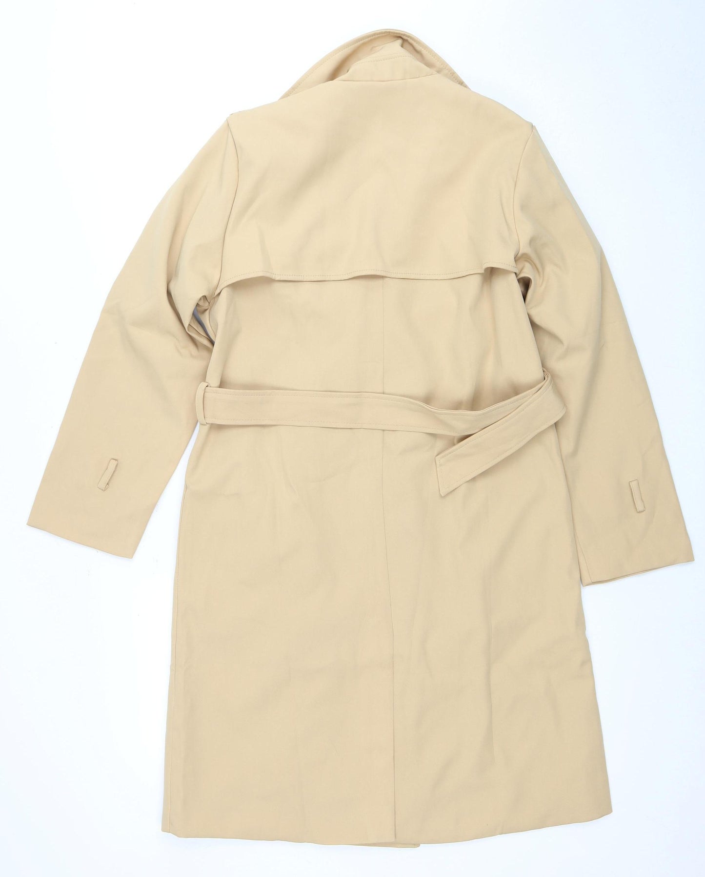 JIEPOUT Women's Beige Belted Trench Coat S