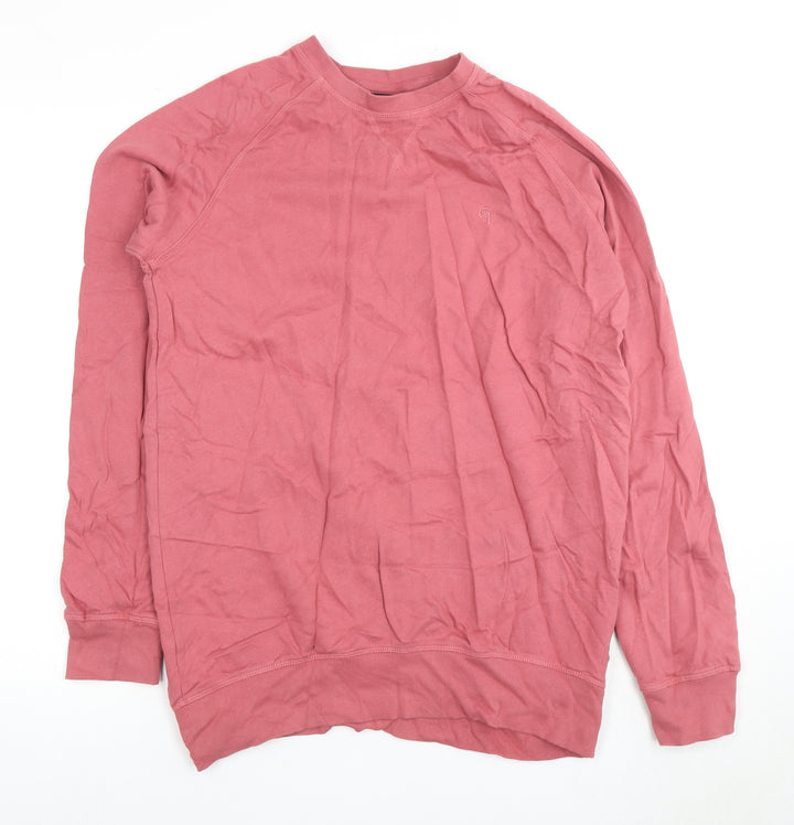 Cotton Traders Men's Pink Pullover Sweatshirt M