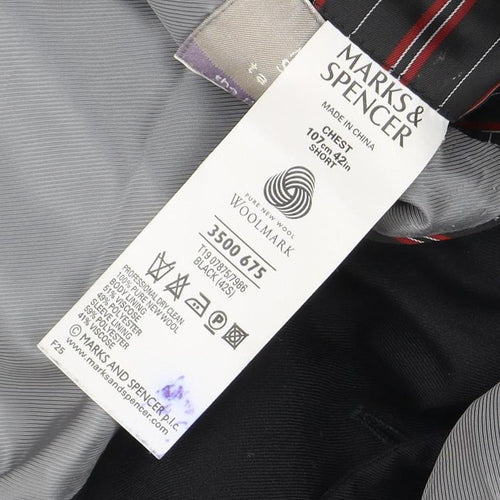 Marks and Spencer Men's Black Blazer 42S