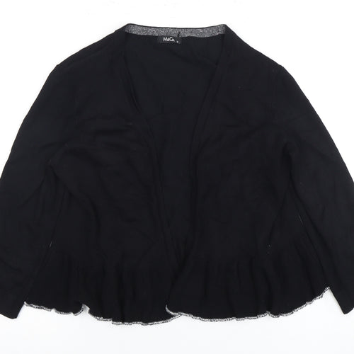 M&Co Women's Black Cardigan Size 12 Regular Fit