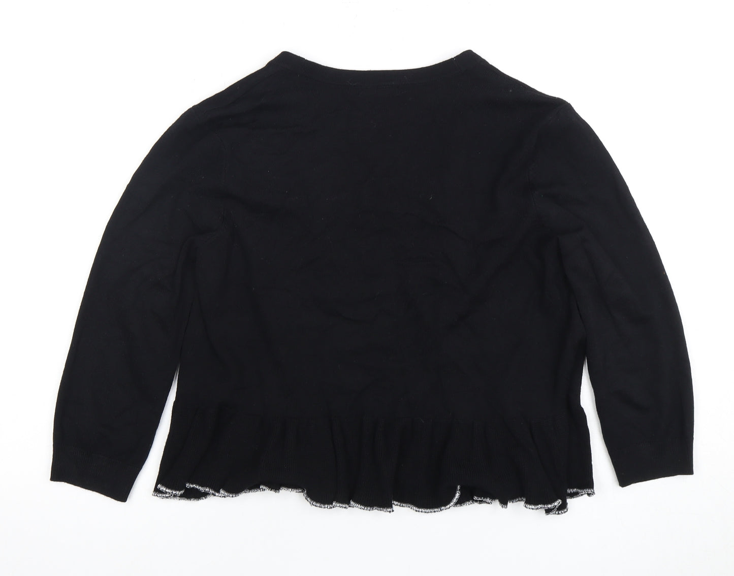 M&Co Women's Black Cardigan Size 12 Regular Fit