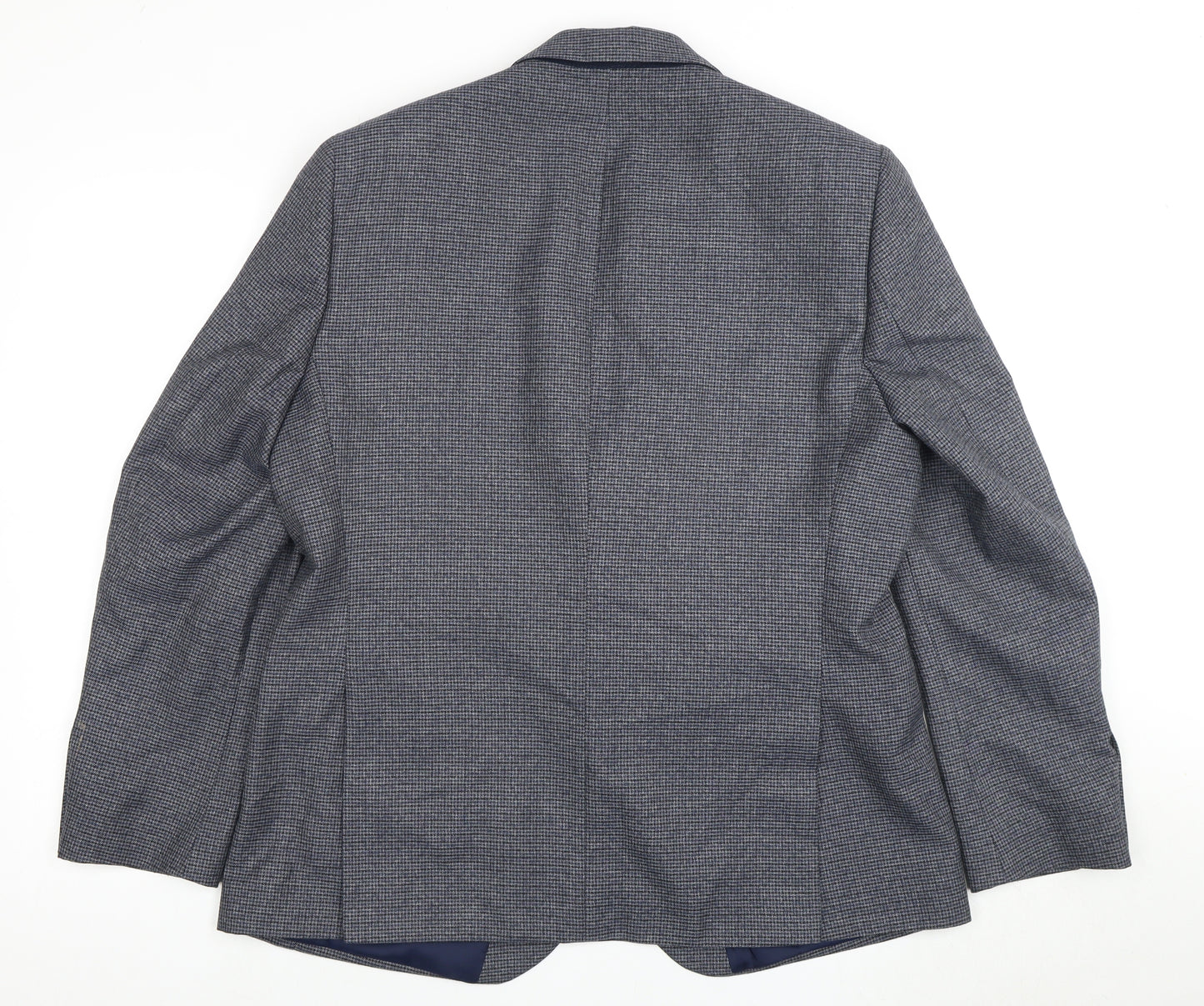 Marks and Spencer Men's Grey Blue Check Blazer 44R
