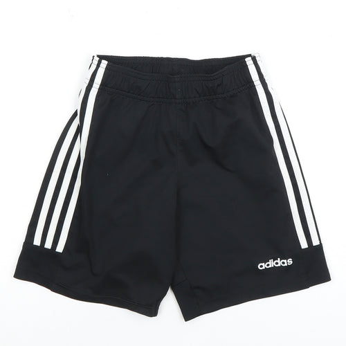 Adidas Boys Black Athletic Shorts 10-11 Years, Sports