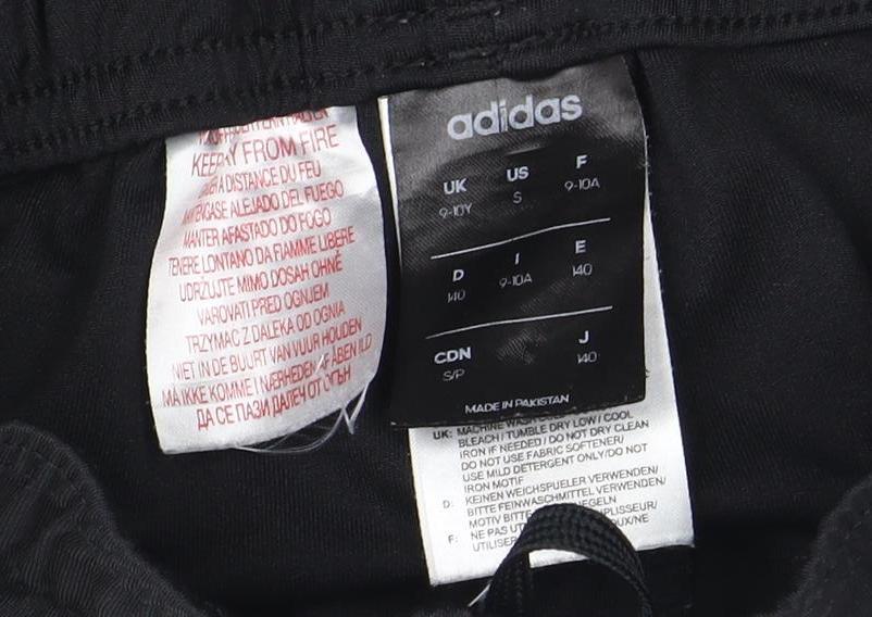 Adidas Boys Black Athletic Shorts 10-11 Years, Sports