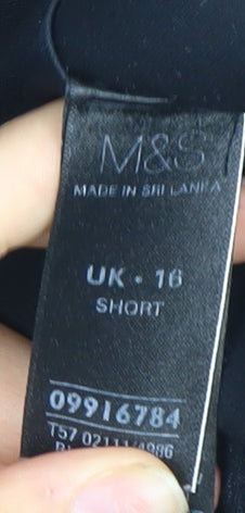 Marks and Spencer Women's Black Trousers Size 16