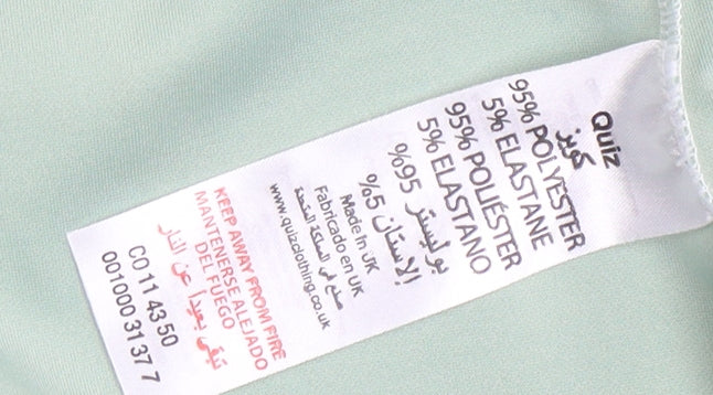 Quiz Women's Green Double-Breasted Blazer, Size 14