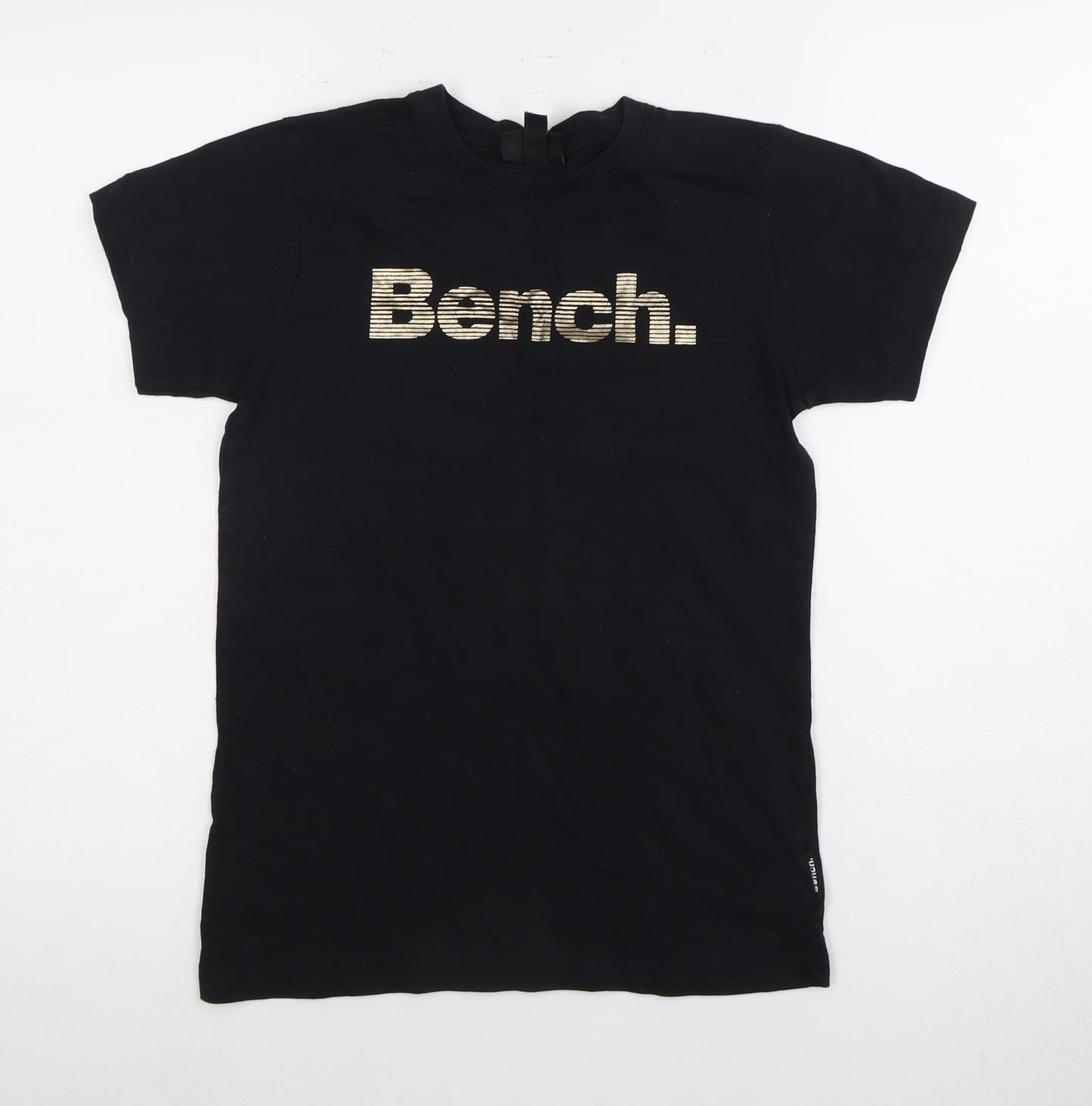 Bench Boys Black Logo T-Shirt, Regular Fit, 11-12 Years