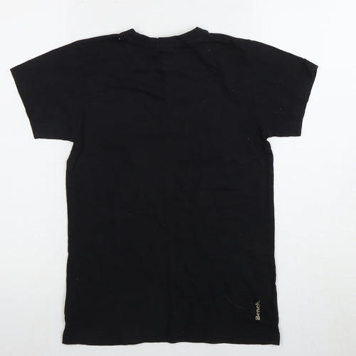 Bench Boys Black Logo T-Shirt, Regular Fit, 11-12 Years