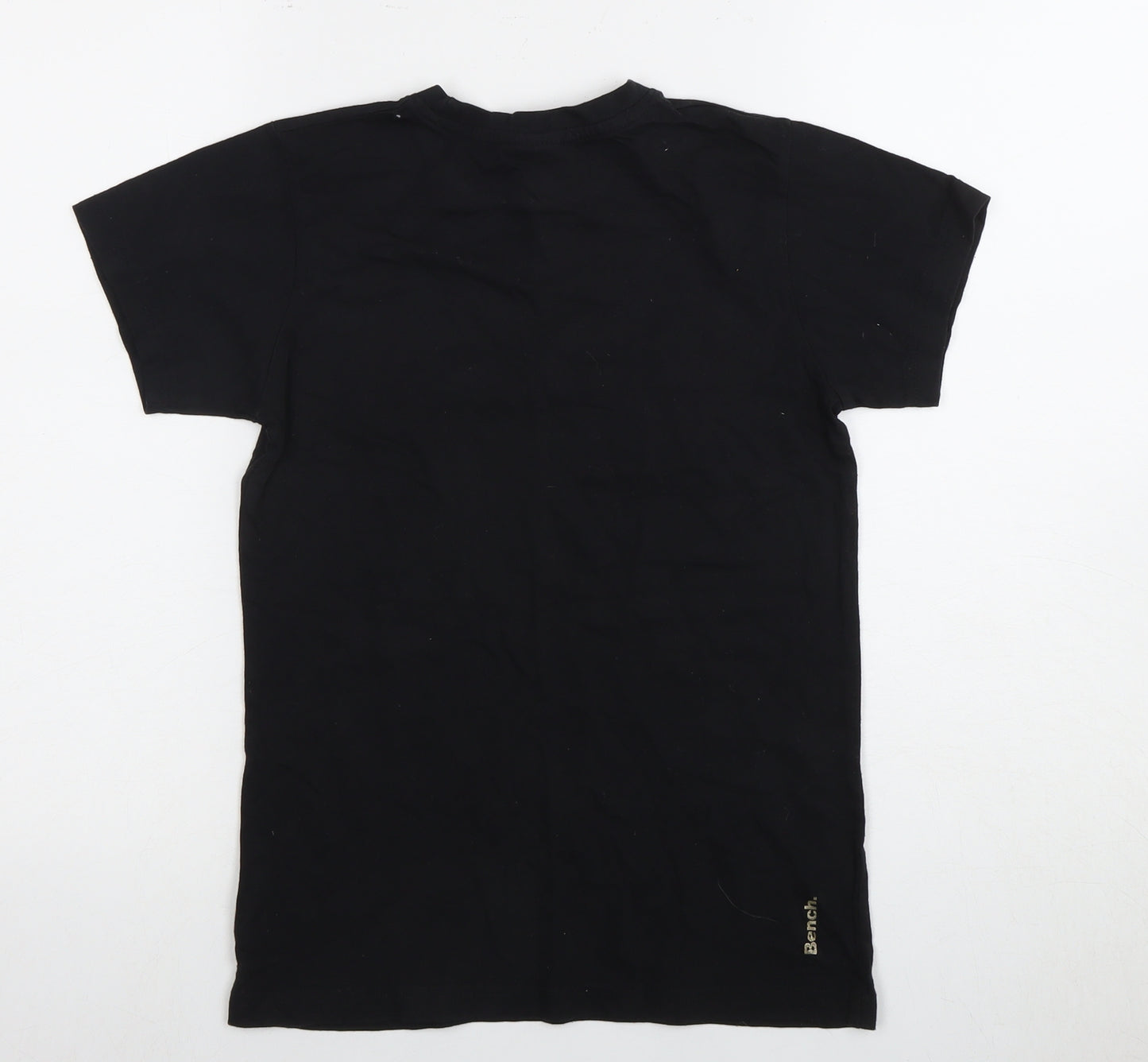 Bench Boys Black Logo T-Shirt, Regular Fit, 11-12 Years