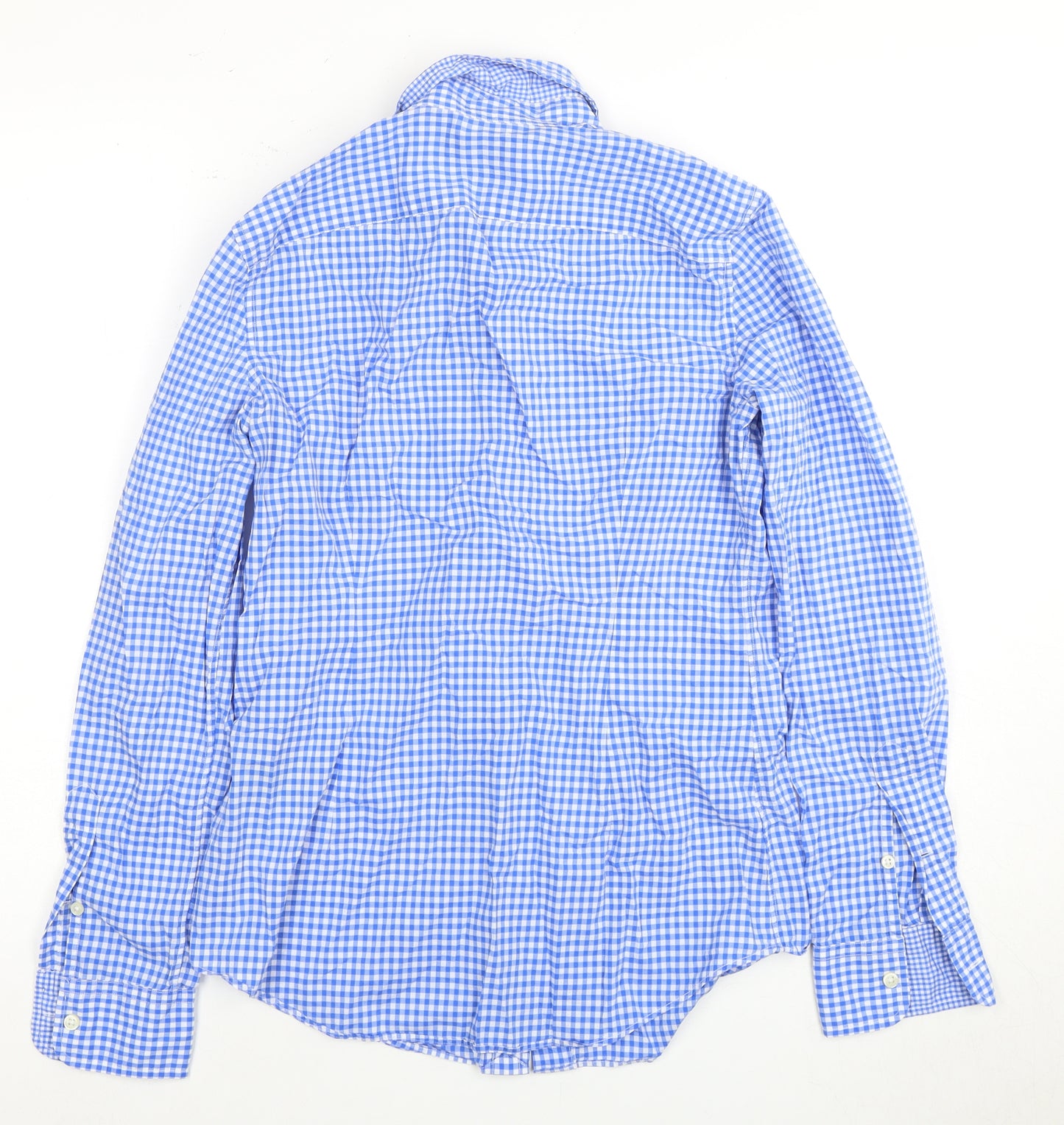Ralph Lauren Women's Blue Check Button-Up Shirt UK 4