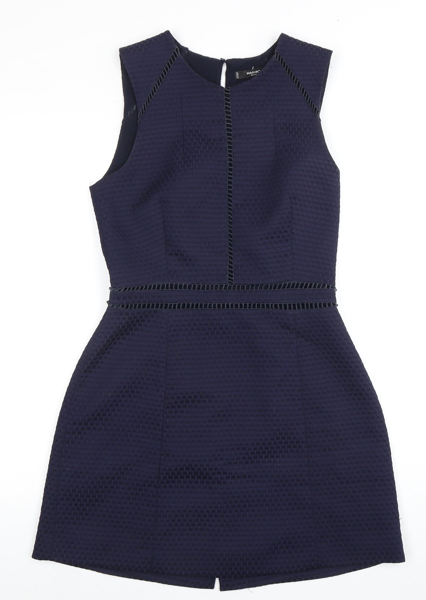 Mango Women's Blue Dress, Size 4, Sleeveless, Excellent