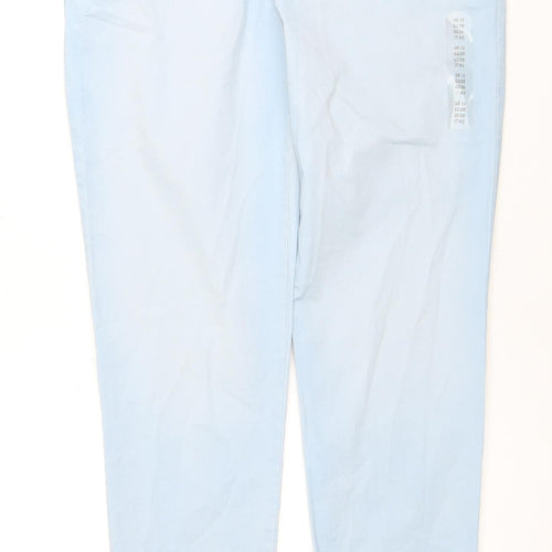 Gap Women's Blue Straight-Leg Khakis Size 10