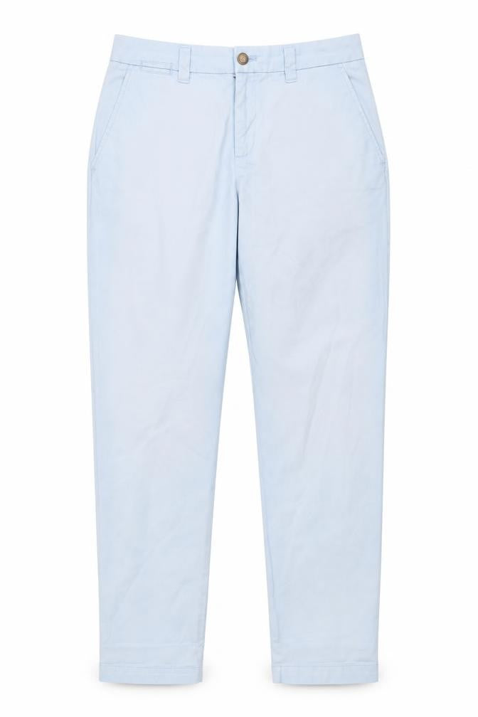 Front view of Gap Women's Blue Straight-Leg Khakis, size 10