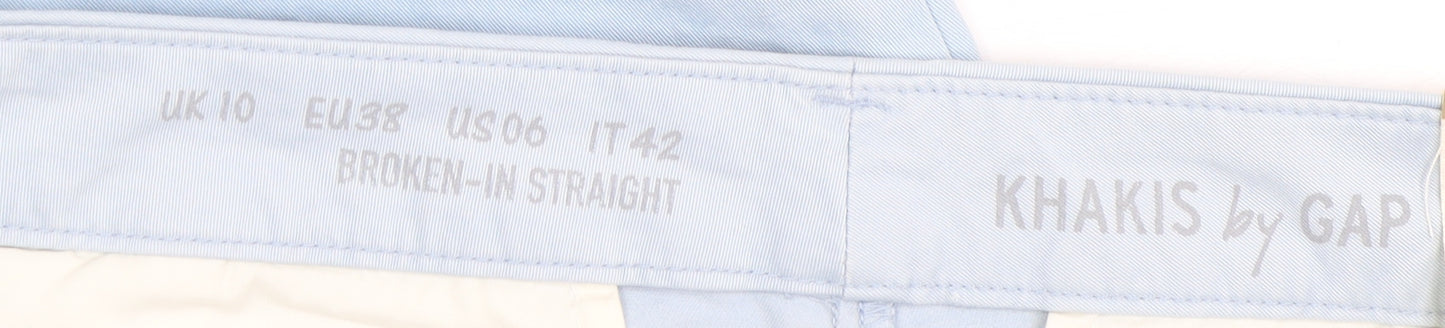 Gap Women's Blue Straight-Leg Khakis Size 10