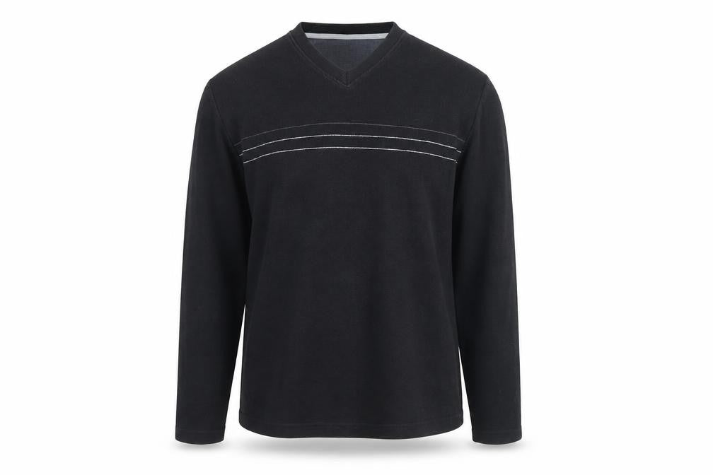 Front view of Next Men's Black V-Neck jumper, L - Casual Classic