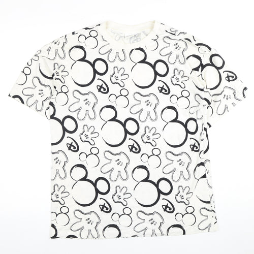 Disney Unisex Adults White XS T-Shirt Crew Neck